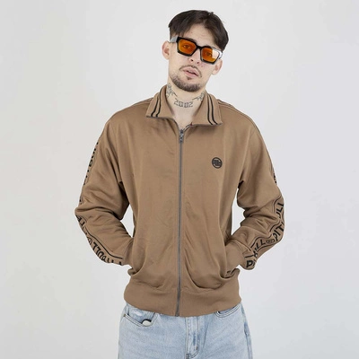 Bluza Pit Bull Crewneck Zip Tape Logo beżowa