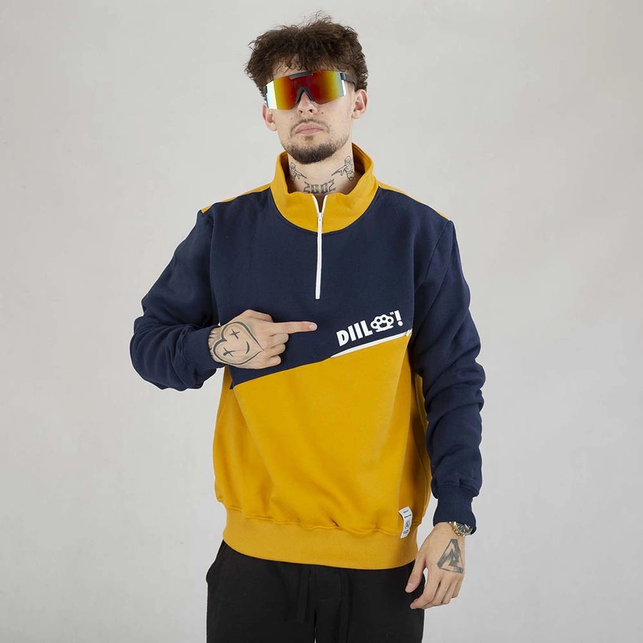 Bluza Crewneck Diil Stójka Skos granatowa