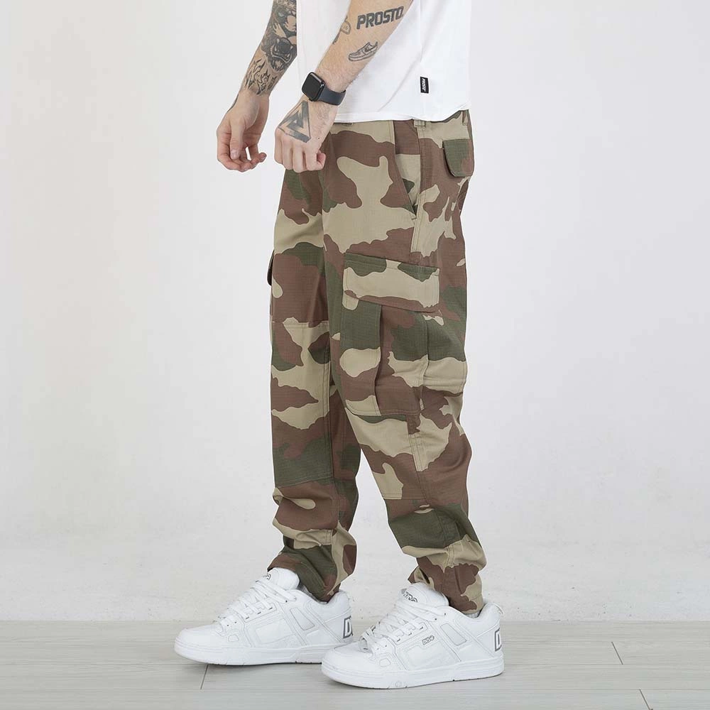 Spodnie Jigga Wear Military Jogger brązowe zielone camo