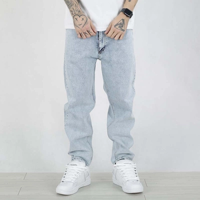 Spodnie Baggy Jigga Wear Carrot Crown jasne niebieskie jeans