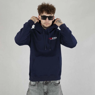 Bluza Hoodie Red Eyes King granatowo biała