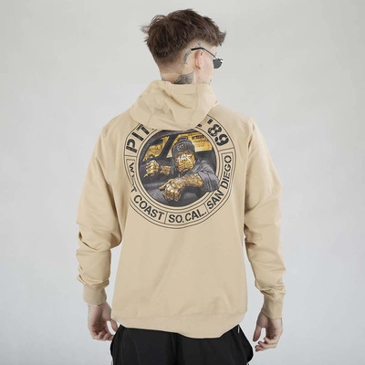Bluza Pit Bull Hoodie Zip Driving beżowa