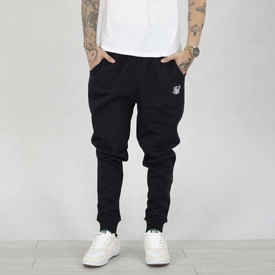 Spodnie dresowe SikSilk Essentials Cuffed Joggers SS-24860 czarne