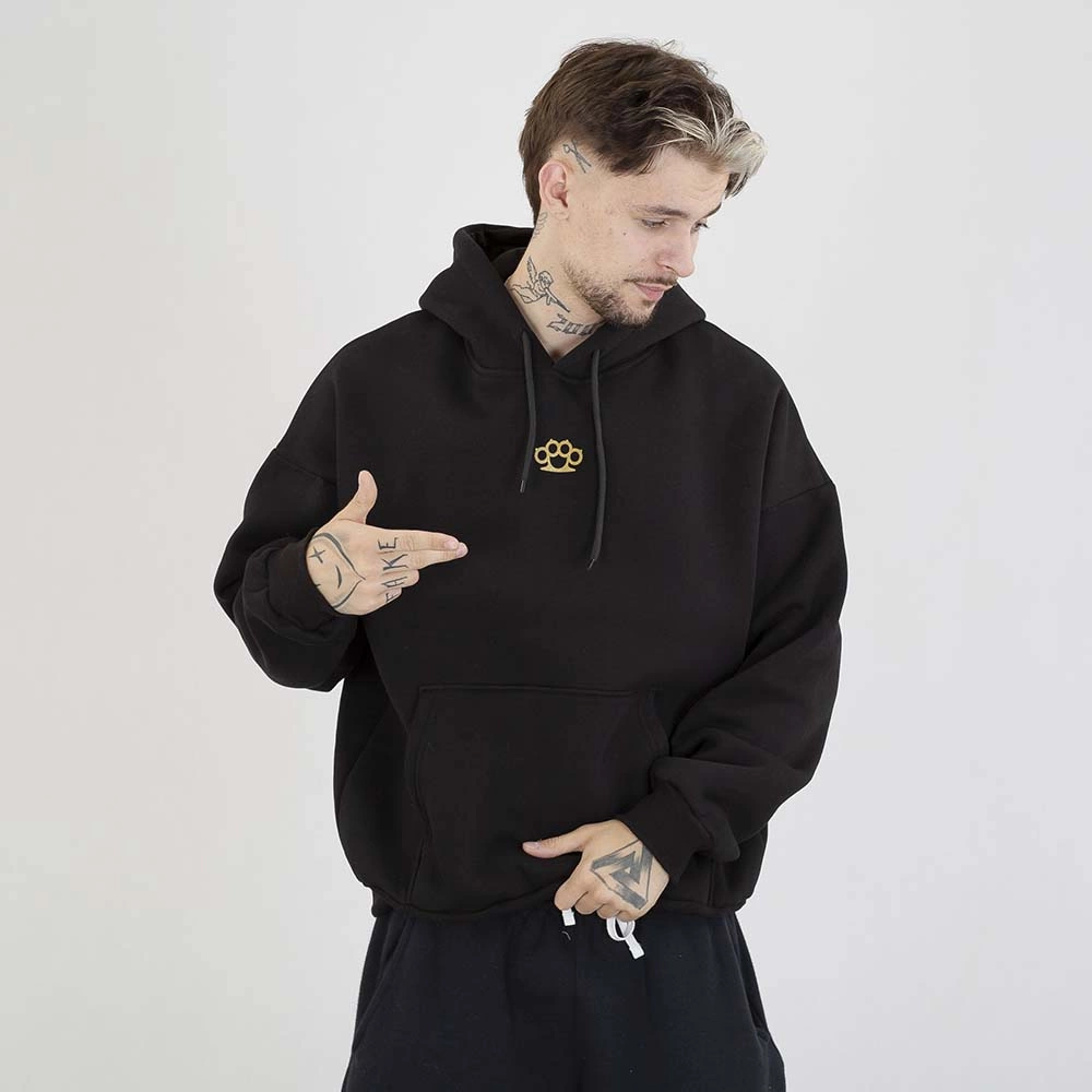 Bluza Chada Hoodie Bluza Chada Z Kapturem Oversize Kastet Mini czarna