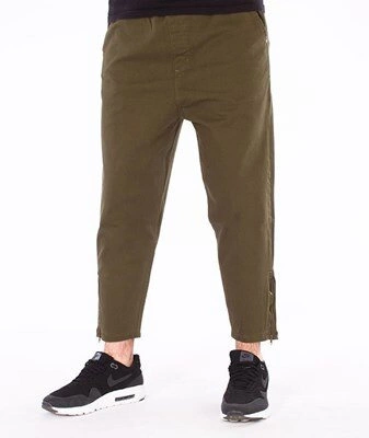 Backyard Cartel-Wave Short Fit Spodnie Materiałowe Khaki