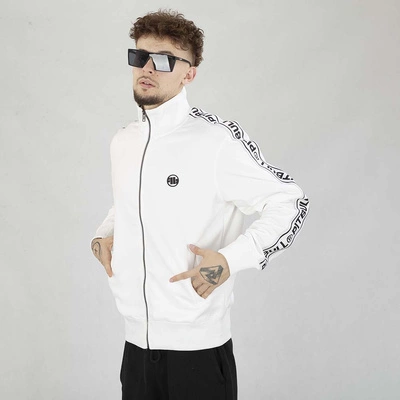 Bluza Pit Bull Crewneck Zip Tape Logo biała