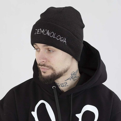 Czapka Zimowa Demonologia Lettering czarna