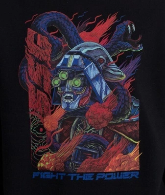 Smoke Story FIGHT THE POWER Bluza bez kaptura Czarny