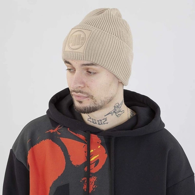 Czapka Pit Bull Logo Single Layer Cuff beżowa