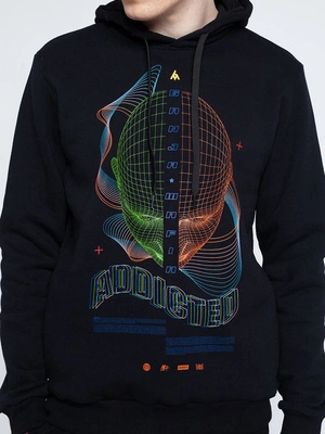 Ganja Mafia ADDICTED Bluza z kapturem Czarny