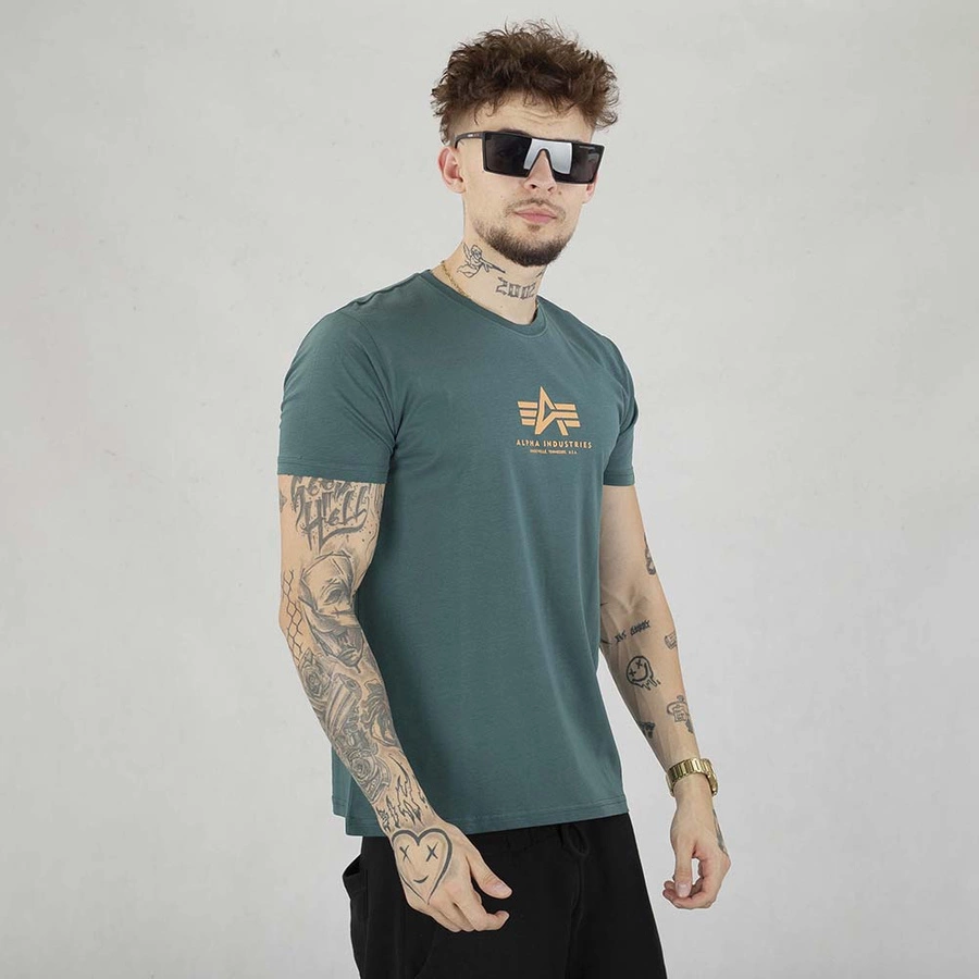 Koszulka Alpha Industries Basic T ML 118533 zielona