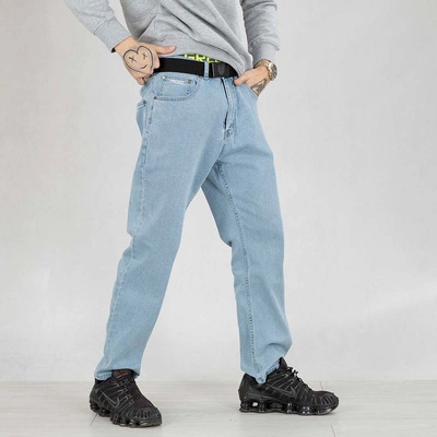 Spodnie Baggy Prosto Jeans Oyeah light blue jeans