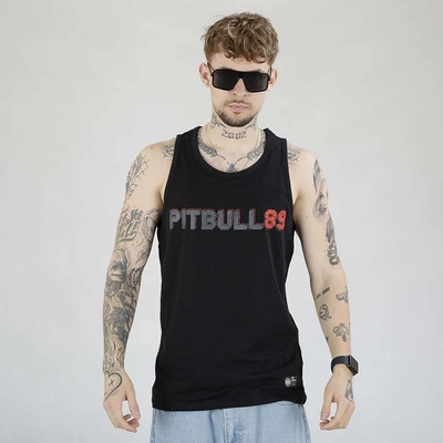 Tank Top Pit Bull Slim Fit Dog 89 czarny