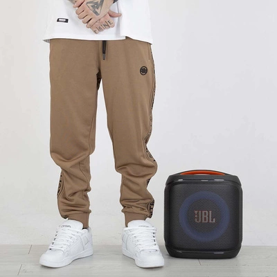 Spodnie dresowe Pit Bull Oldschool Tape Logo beżowe