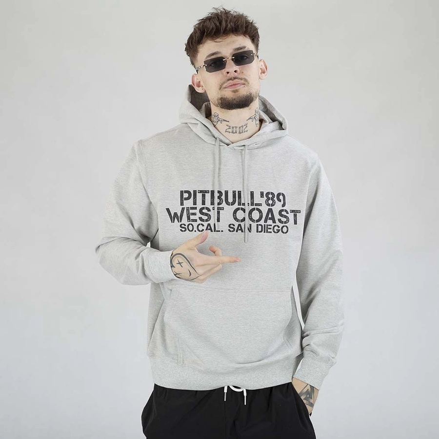 Bluza Pit Bull Hoodie Zip Driving szara