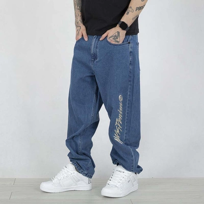 Spodnie Mass Jeans Extra Baggy Fit Initials niebieskie