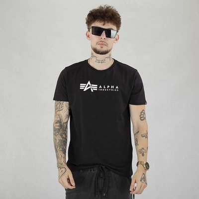 Koszulka Alpha Industries Label T 2pack 118534 czarna biała