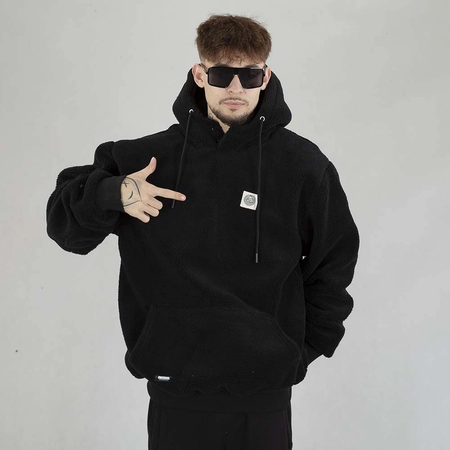 Kurtka Zimowa MASS Hoodie Patch Teddy czarna