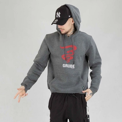 Bluza Grube Lolo hoodie Dymek Print grafitowa