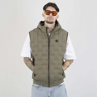 Bezrękawnik Pit Bull Hoodie Fisk Quilted szarozielony