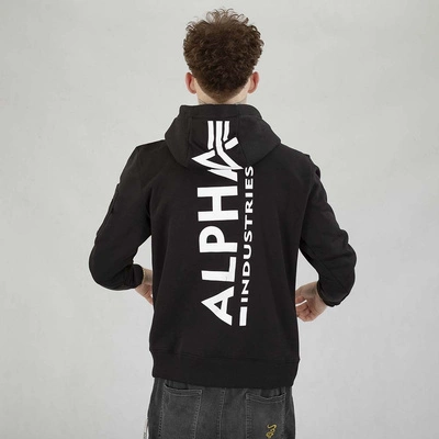 Bluza Alpha Industries Hoodie Back Print 178318 czarna