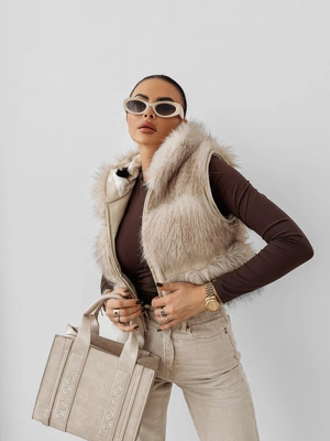 Kurtka damska Olavoga Lanika jasna beżowa