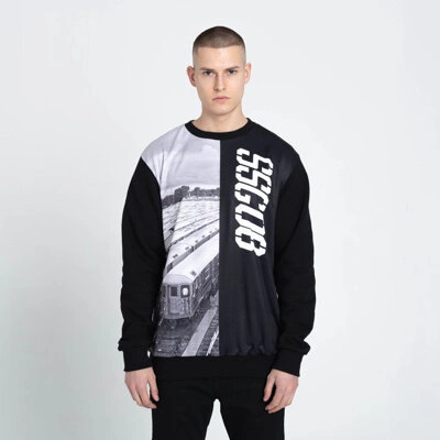 SmokeStory-Half Train Crewneck Bluza Czarny