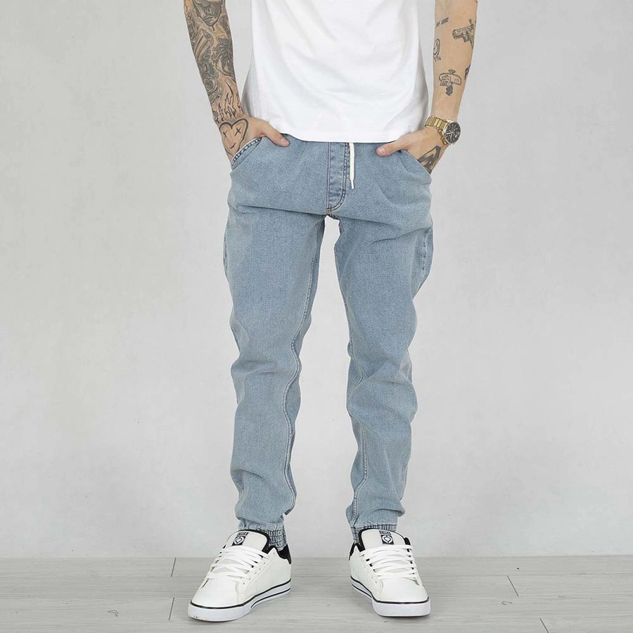 Spodnie Jogger SSG Slim Small Logo jasno niebieskie