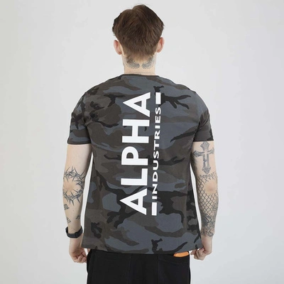 Koszulka Alpha Industries Back Paint 128507C czarna camo
