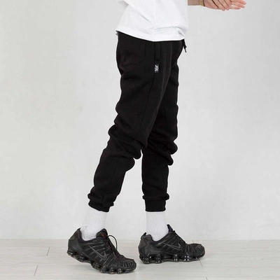 Spodnie dresowe Red Eyes Fuck Off czarno białe