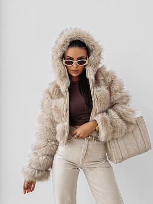 Kurtka damska Olavoga Lanika jasna beżowa