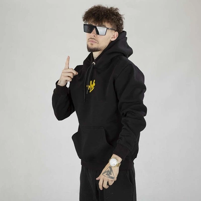 Bluza Hoodie Nice View Brand Big Back czarno żółta