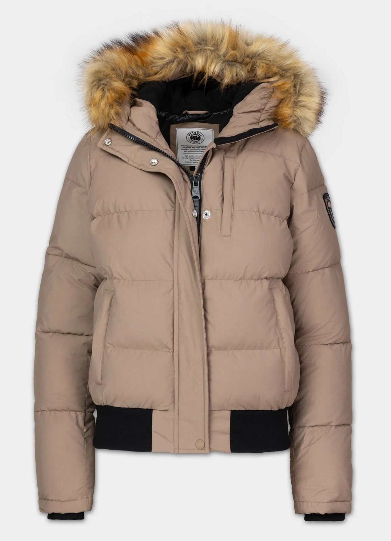 Kurtka Zimowa Pit Bull Azalea ciemna beżowa