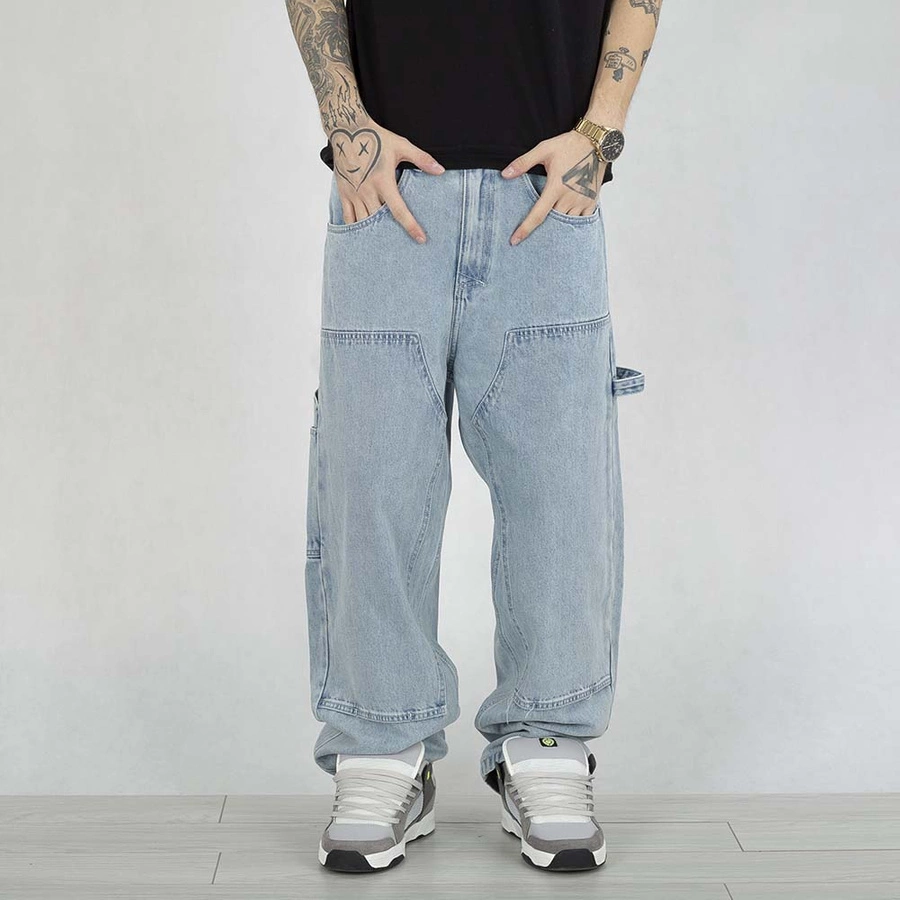 Spodnie Mass Jeans Extra Baggy Fit Worker jasny niebieski