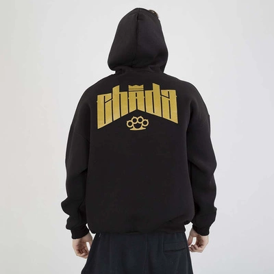 Bluza Chada Hoodie Bluza Chada Z Kapturem Oversize Kastet Mini czarna