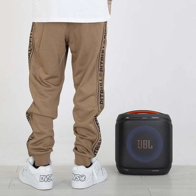 Spodnie dresowe Pit Bull Oldschool Tape Logo beżowe