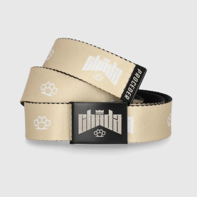 Pasek Parciany Chada Kastet Logo beżowy