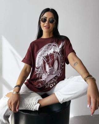 Koszulka Olavoga Mara bordowa