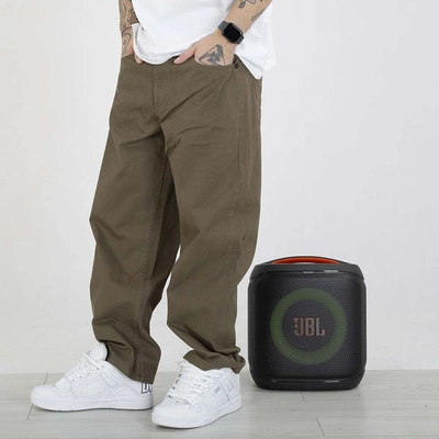 Spodnie Mass Pants Baggy Fit Slang oliwkowe