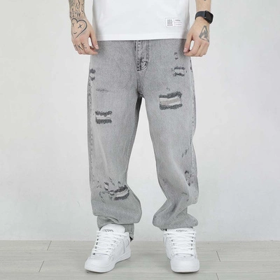 Spodnie Baggy I8 Denim BAG60 szare