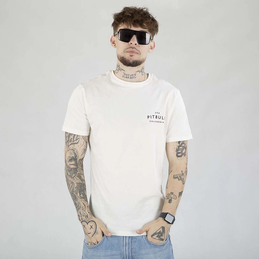 Koszulka Pit Bull Slim Fit USA Cal biała