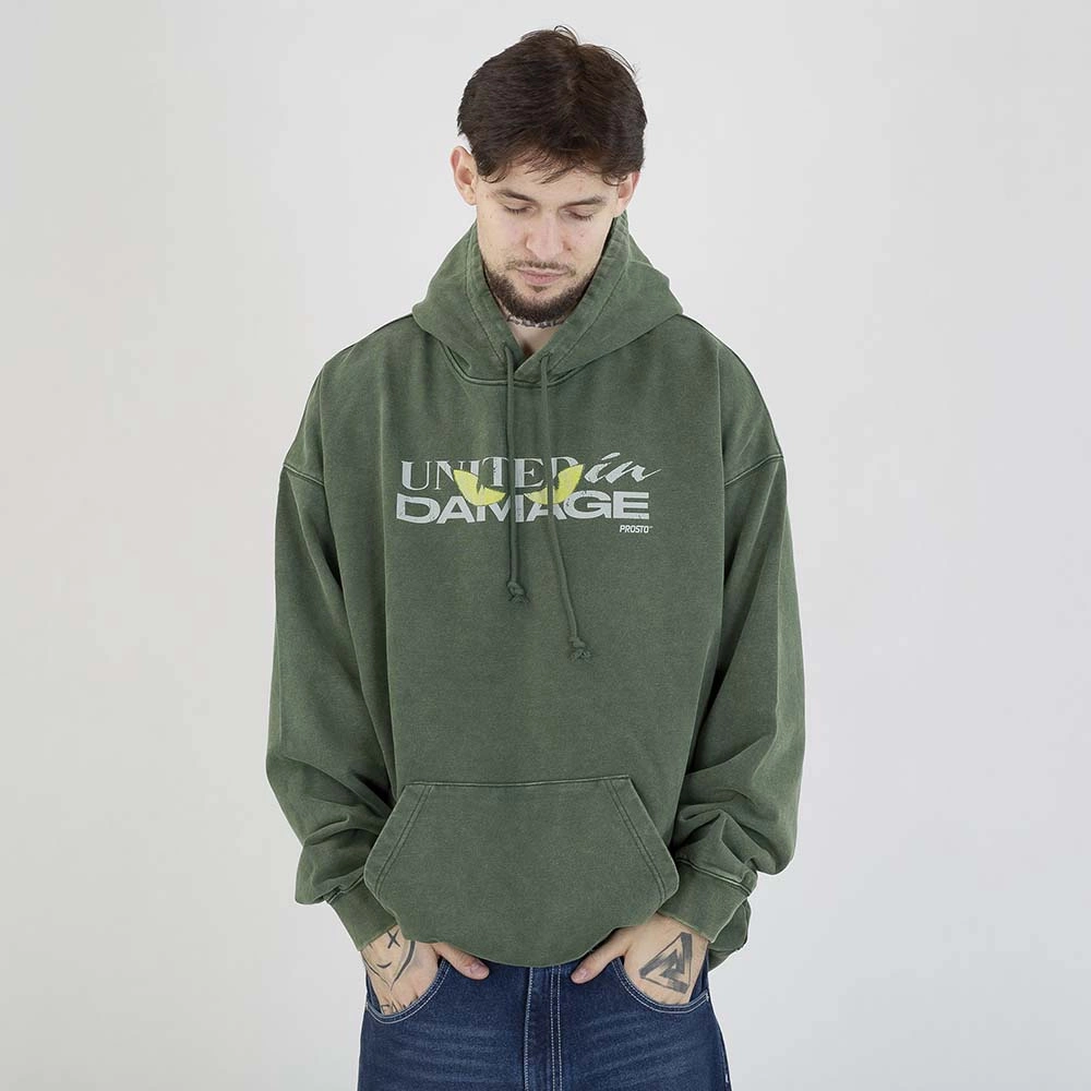 Bluza Prosto Hoodie Demage washed khaki