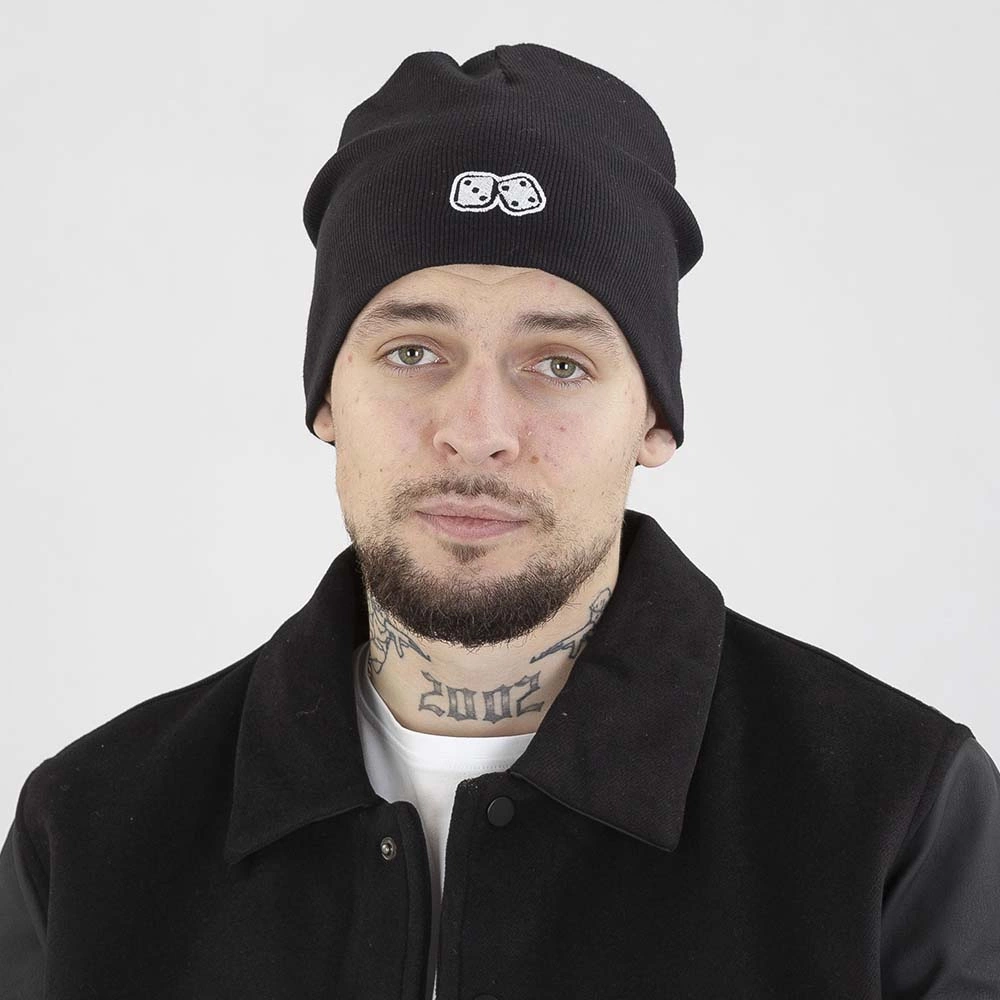 Czapka Zimowa Lucky Dice Winter czarno biała