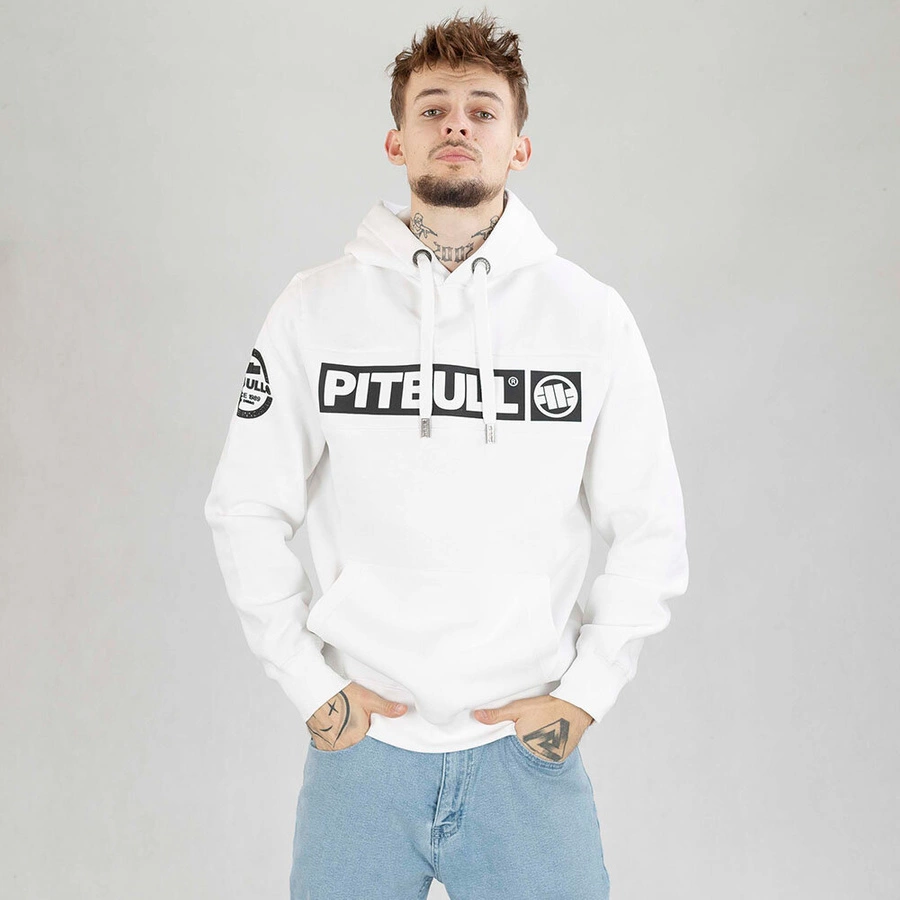 Bluza Pit Bull Hoodie Sherwood biała