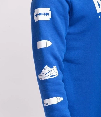 DIIL TRANSPARENT Bluza bez Kaptura Niebieski