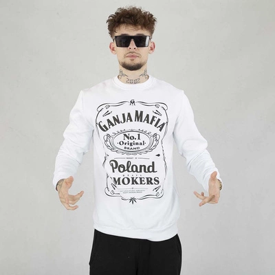 Bluza Crewneck Ganja Mafia Heavy Smokers biała