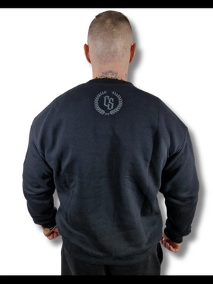 Bluza Crewneck Ciemna Strefa Oversize CS Laur czarna szara