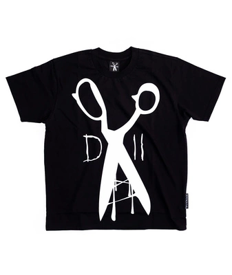 Koszulka Demonologia Nożyczki czarno biała