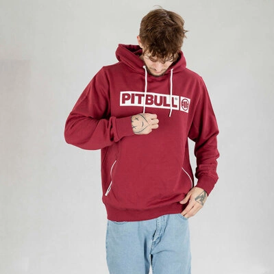 Bluza Pit Bull Hoodie Terry Hilltop bordowa