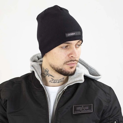 Zimowa czapka Ciemna Strefa Napis czarna